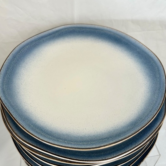 Threshold Ashwood Blue Dinner Plates Set Of 4 FOUR Plates Target 10.5” Excellent - Picture 4 of 4